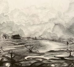 Imaginary landscape 155 x 25 cm Bleistift Pastell Charcoal Sara Heinrich